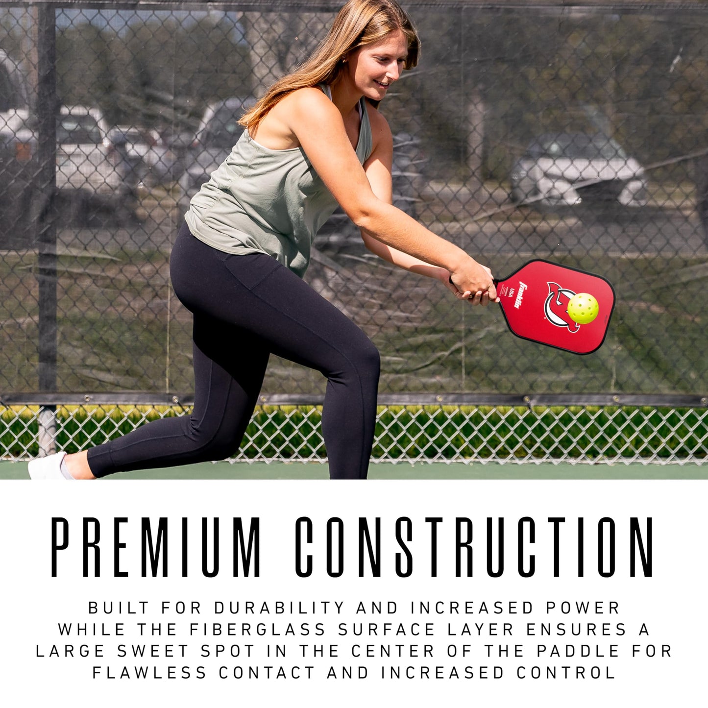 Franklin Sports NHL New Jersey Devils Pickleball Paddle - Official NHL Team Rackets - USAP (USAPA) Approved Premium Quality Pickleball Paddles - Authentic Team Logos + Colors