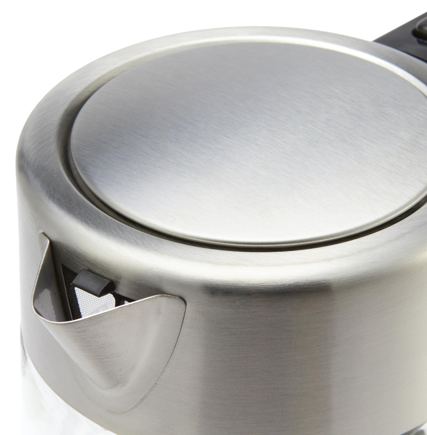 Amazon Basics Electric Kettle with Glass Carafe for Tea and Coffee, BPA-Free, Fast Boiling, Auto Shut-Off, 1.1 Quarts, 1500W, Glass and Steel