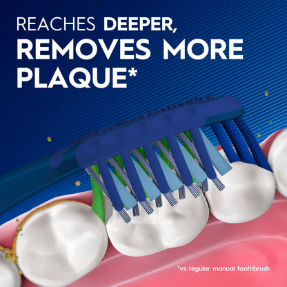 Oral-B Pro Clean Cross Action Toothbrushes, Deep Plaque Removal, 6 Count