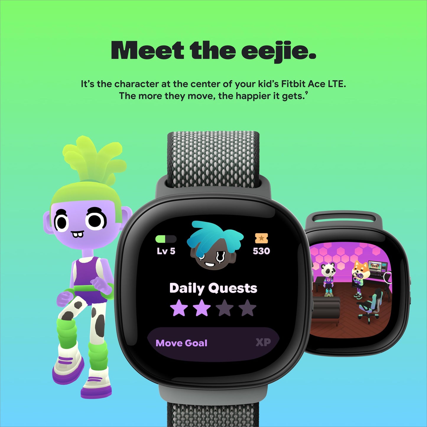 Fitbit Google Ace LTE - Kids Smartwatch with Call, Message, GPS, and Activity-Based Games, Ace Pass Data Plan Required - Spicy - Moovin