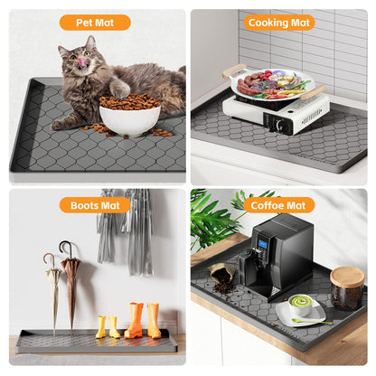 Winisok Waterproof Under Sink Mat 28" x 19" Cabinet Liner for Kitchen and Bathroom, Shelf and Counter Protector, Organizers and Storage, Silicone Drip Tray, Gadgets and Accessories