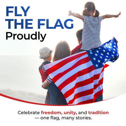 American Flag for Outside Heavy-Duty US Flag with Embroidered Stars Reinforced Material USA Flag Built for Outdoors Sewn Stripes UV Protection Brass Grommets (3x5 ft)