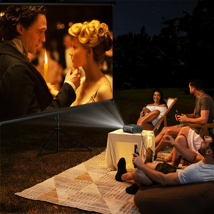 [Electric Focus/Auto Keystone] FUDONI Projector with WiFi 6 and Bluetooth Dual-way, 650ANSI Native 1080P 4K Support Outdoor Movie Projector Max 300'' Display, for iOS/Android/TV Stick/HDMI/USB/Laptop