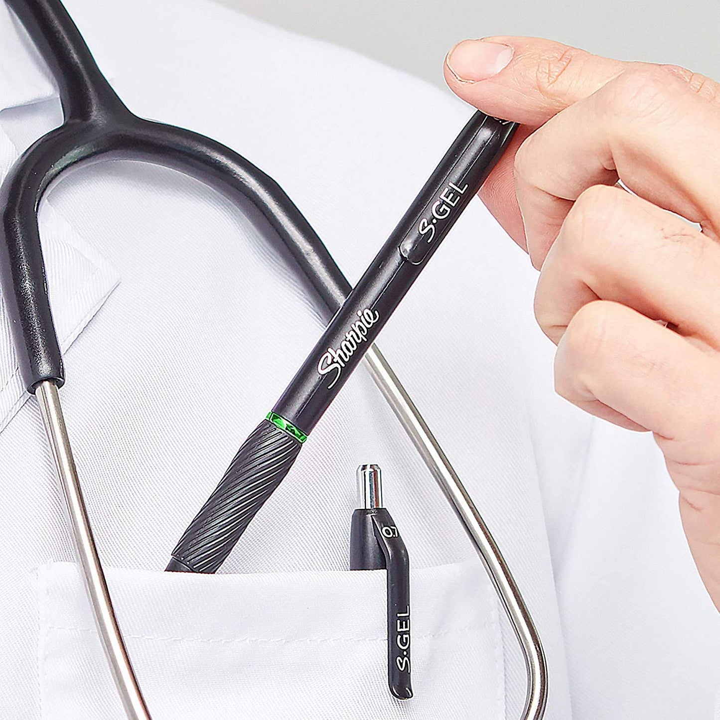 Sharpie S-Gel Gel Pens, Black Barrel, Medium Point (0.7mm), Black Gel Ink Pens, 12 Count - Home, Office, School, Journaling, Writing, Note-Taking, Teacher Supplies