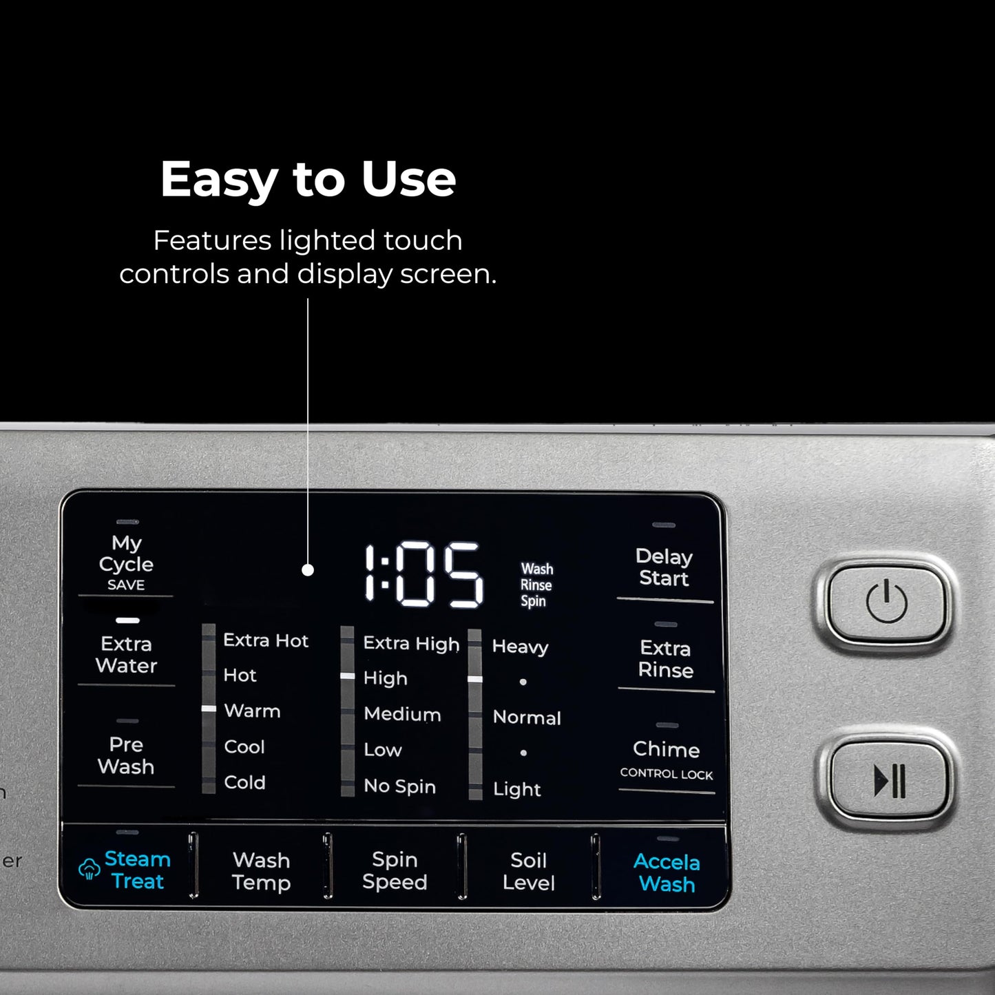 Kenmore 4.5 cu. ft. Front Load Washer with Stain Removing Steam Treatment - Reduce Laundry Time with Accela Wash - LED - ENERGY STAR Certified - Metallic Silver