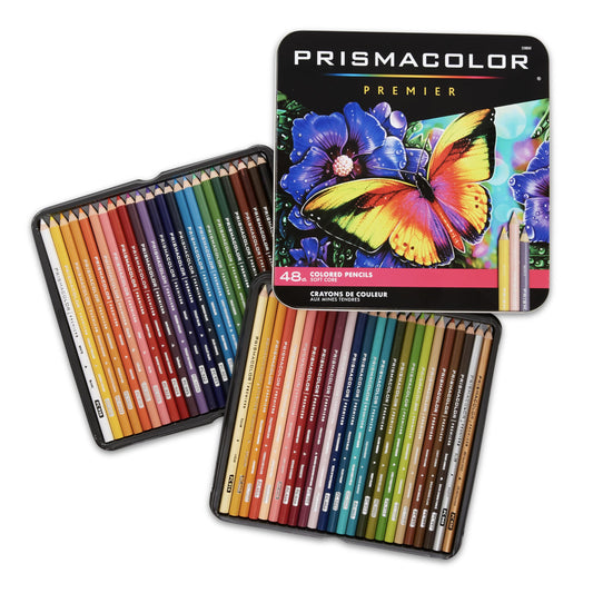 Prismacolor Premier Colored Pencils, Soft Core, Assorted Colors, 48 Count - Durable, Vibrant, Ultra-Smooth, Adult Coloring, Drawing, Sketching, Arts & Crafts