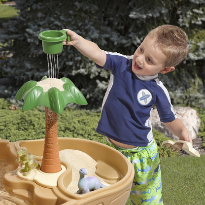 Step2 Dino Dig Sand and WaterTable, Kids Activity Sensory Playset, Summer Outdoor Toys, 7 Piece Water Toy Accessories, For Toddlers 2-5 Years Old
