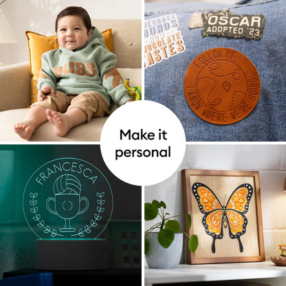 Cricut Maker 4 - Smart Cutting Machine (Seashell) | Engagement Plus Bundle - Includes EasyPress 3 Heat Press (9x9) + Mat, Tote Bag, Material Samplers, Machine Mat, Pens, Tools, & 30 Digital Images