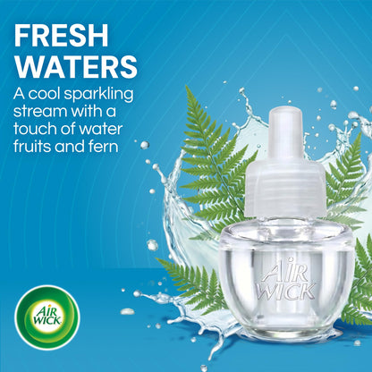 Air Wick Plug In Refills Fresh Waters, Essential Oils,10 Count