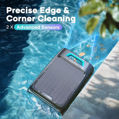 AIPER Surfer S2 Robotic Solar Pool Skimmer with APP Support, 24/7 Cleaning, Dual Charging Modes, Smart Obstacle Avoidance, Ideal for Most Swimming Pool Types