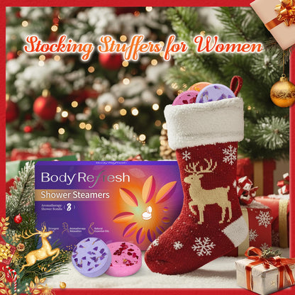 Shower Steamers Aromatherapy - 8 Pack Shower Bombs with Essential Oils, Christmas Gifts for Women Stocking Stuffers, Birthday Gifts for Women Girlfriend Her Self Care Relaxation Home SPA Stress Relief