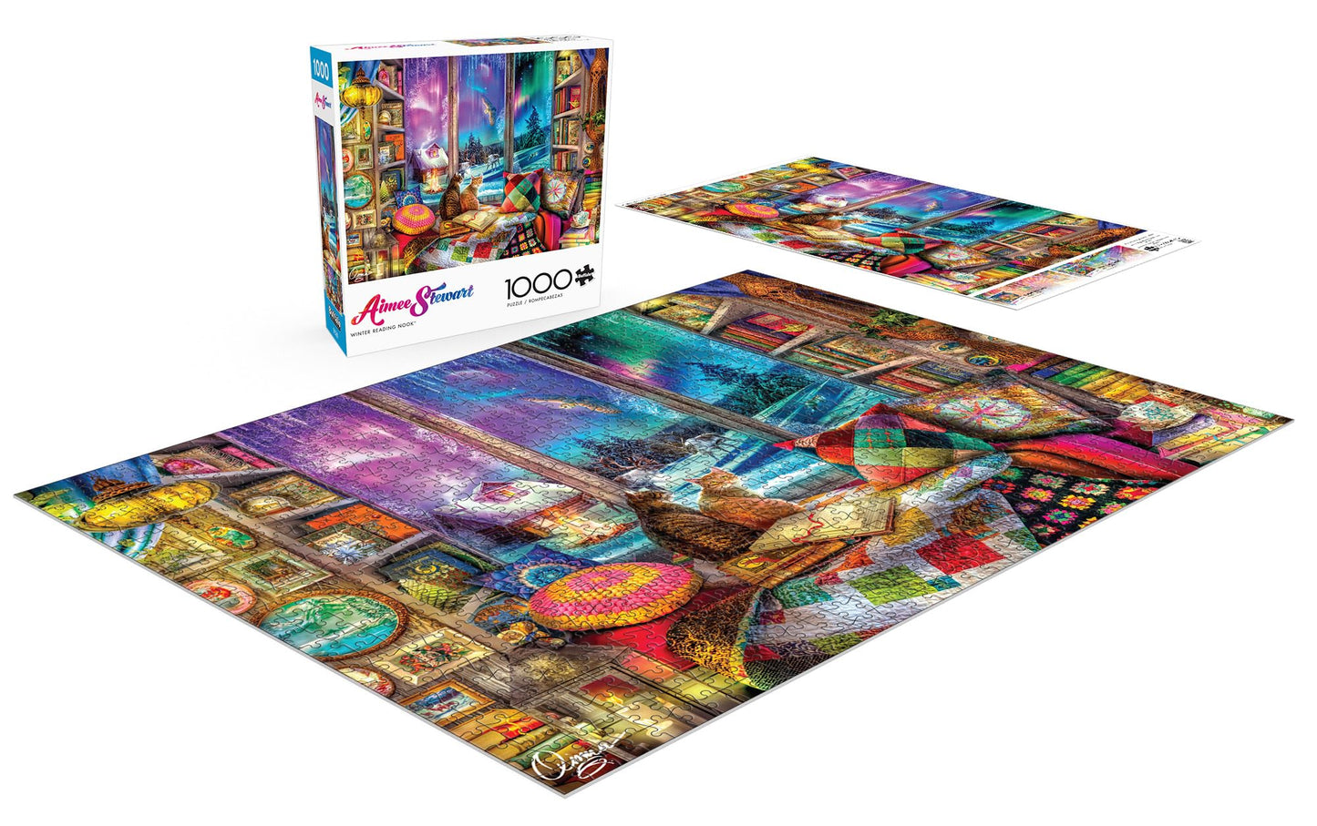 Buffalo Games - Aimee Stewart - Winter Reading Nook - 1000 Piece Jigsaw Puzzle for Adults Challenging Puzzle Perfect for Game Nights - Finished Puzzle Size is 26.75 x 19.75