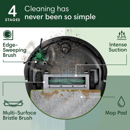 iRobot Roomba 104 Combo Robot Vacuum & Mop with AutoEmpty Dock - Amazon Exclusive, Self-Empties for 75 Days, Intense Power-Lifting Suction, LiDAR, Multi-Cleaning Modes, Avoids Mopping Carpet