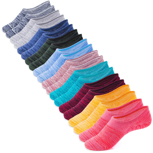 IDEGG No Show Socks Women 10 Pairs Low Cut Anti-Slid Novelty Athletic Casual Invisible Liner Socks