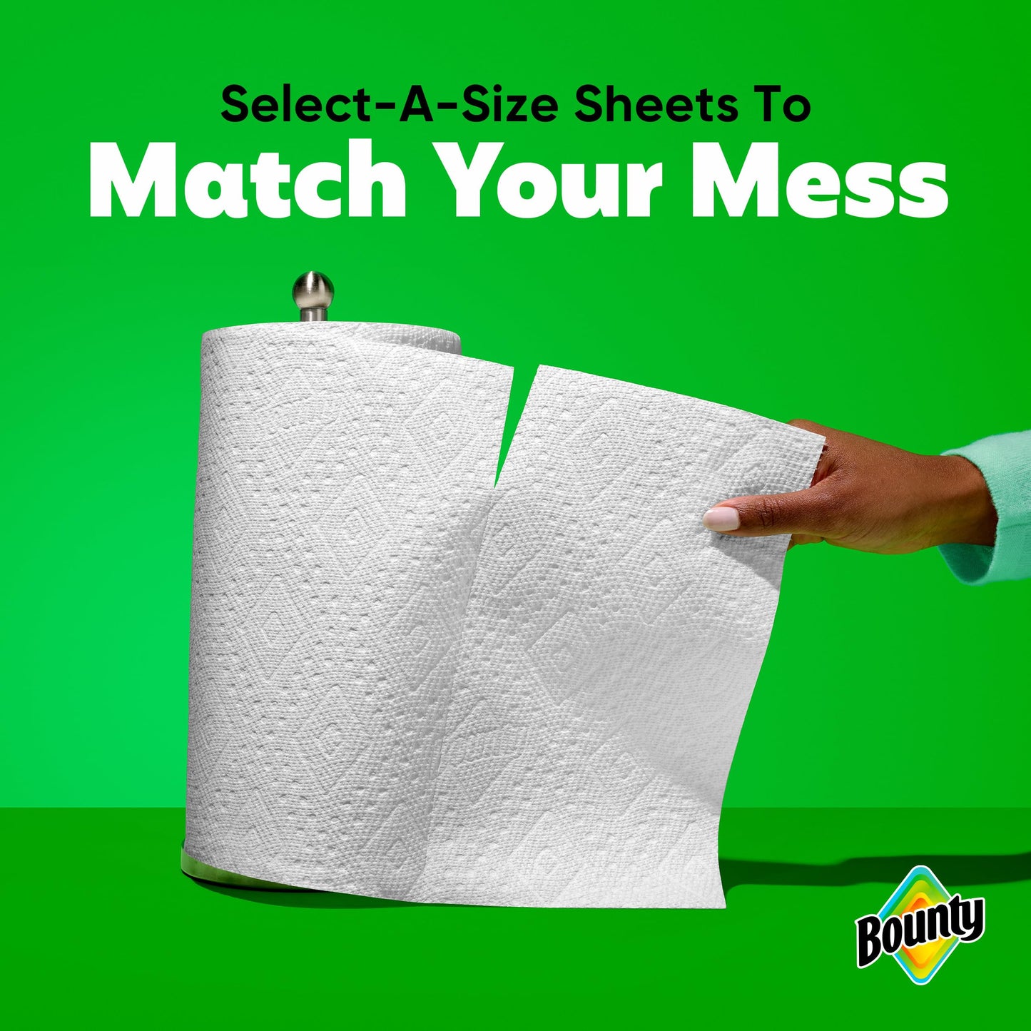 Bounty Select-A-Size Paper Towels, Prints, 2 Triple Rolls = 6 Regular Rolls