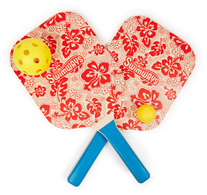 Swimways Hydro Paddle & Pickleball Set, Pickleball Paddles and Balls for Pool, Lake and Beach Games, Outdoor Toys for Kids and Adults Aged 5 & Up