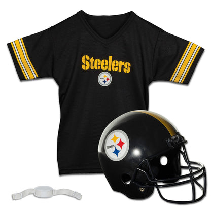 Pittsburgh Steelers Football Helmet & Jersey Top Set