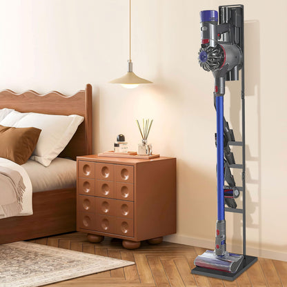 OUTBROS Vacuum Stand,Stable Metal Storage Bracket Compatible with Dyson V15 V12 V11 V10 V8 Series Handheld Cordless Vacuum Cleaners and Accessories and Attachments, Black