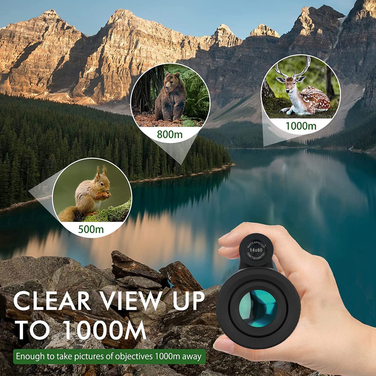12x60 Monocular Telescope with Smartphone Holder & Upgraded Tripod, High Powered SMC & BAK4 Scope, Birthday Gifts for Men Dad Him Husband Teen, Gifts for Fathers Day, Outdoors Survival Hiking Gear