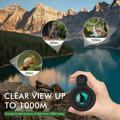 12x60 Monocular Telescope with Smartphone Holder & Upgraded Tripod, High Powered SMC & BAK4 Scope, Birthday Gifts for Men Dad Him Husband Teen, Gifts for Fathers Day, Outdoors Survival Hiking Gear