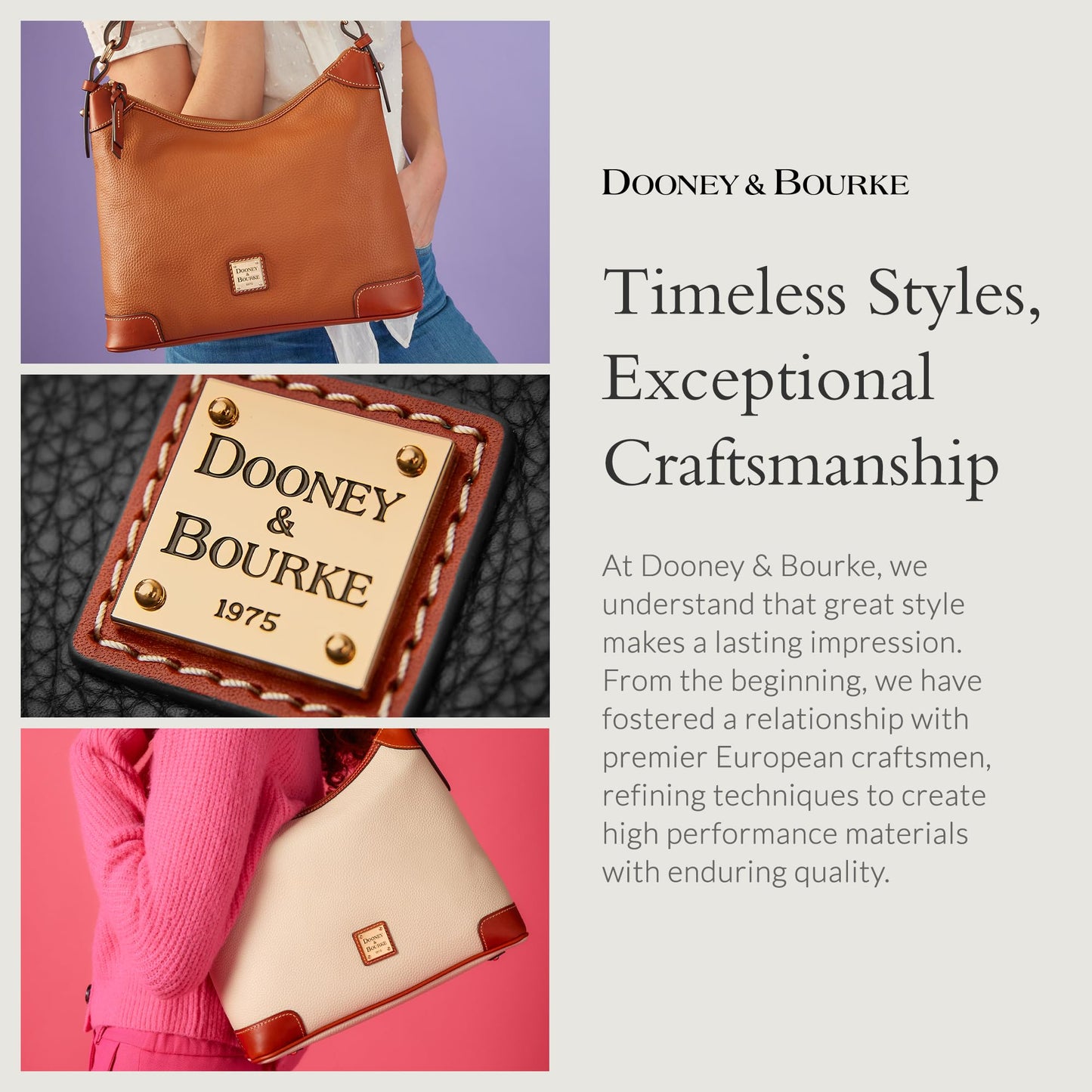 Dooney & Bourke Handbag, Ostrich Satchel - Brown