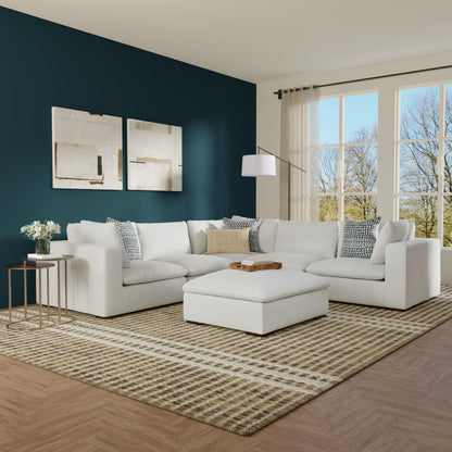 SIMPLIHOME Jasmine Right-Arm Sofa Module in Performance Fabric, Cloud Grey, 44-inches Wide, Handcrafted Contemporary-Style Right-Arm Accent Chair for Living Room