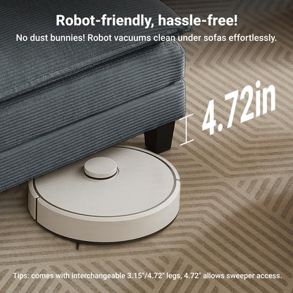 Amsleekey Modular Sectional Sofa, 111.5" U-Shaped Corduroy Comfy Sectional Couches for Living Room, 3-Seater Cloud Couches with 2 Movable Ottomans, Flexible Combination Modern Deep Seat Sofa (Grey)