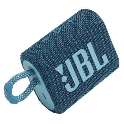 JBL Go 3 - Portable Mini Bluetooth Speaker, big audio and punchy bass, IP67 waterproof and dustproof, 5 hours of playtime, speaker for home, outdoor and travel (Blue)