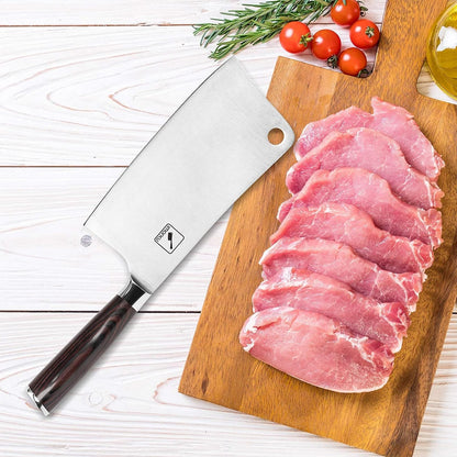 imarku Cleaver Knife 7 Inch Meat Cleaver - SUS440A Japan High Carbon Stainless Steel Butcher Knife with Ergonomic Handle, Ultra Sharp Knife, Kitchen Gadgets for Home/Restaurant, Birthday Gifts