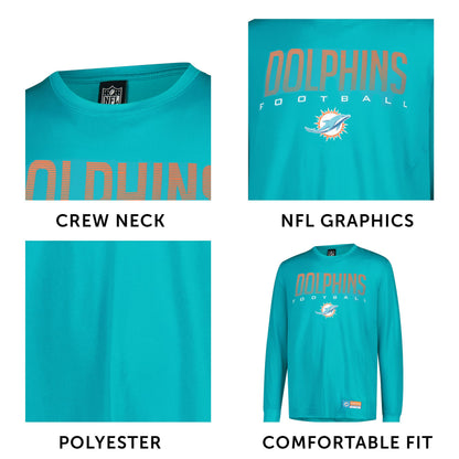 Ultra Game NFL Men's Active Quick Dry Long Sleeve T-Shirt, New York Giants, Team Color, Small