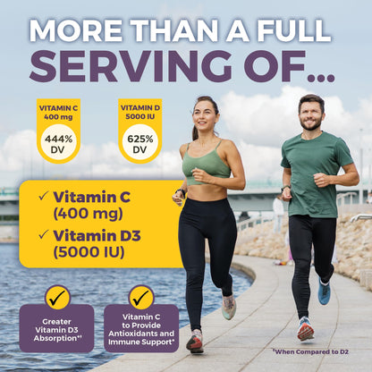 Viva Naturals Elderberry with Vitamin C and Zinc for Adults - 5 in 1 Sambucus Black Elderberry Capsules with Vitamin D3 5000 IU Immunity Supplement, Sambucus Elderberry Immune Support Supplement