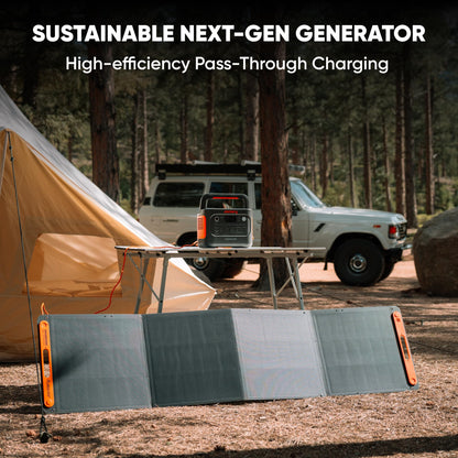 Jackery Solar Generator 1000 v2 with 200W Solar Panel(2024 New),1070Wh Portable Power Station LiFePO4 Battery,1500W AC/100W USB-C Output,1Hr Fast Charge for Outdoor,Off-Grid Living,RV,Emergency