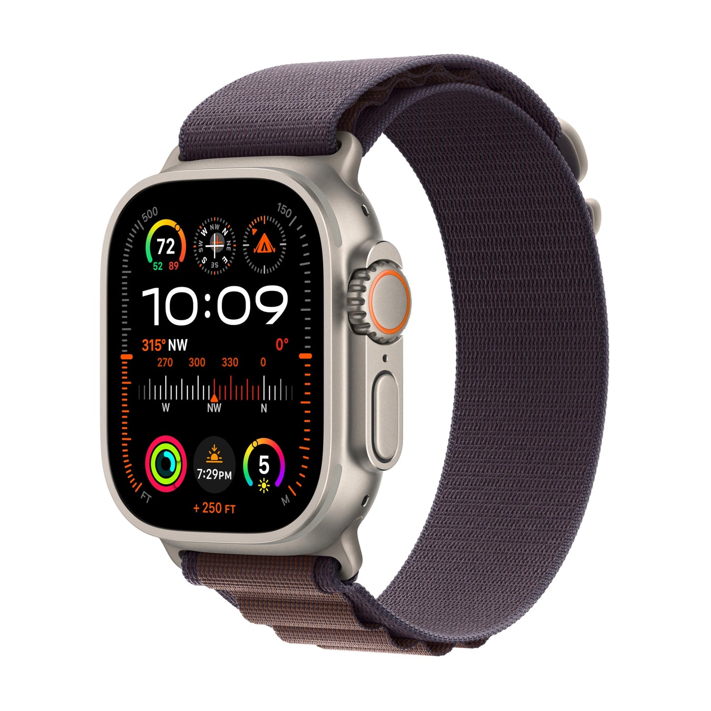 Apple Watch Ultra 2 [GPS + Cellular 49mm] Smartwatch with Rugged Titanium Case & Indigo Alpine Loop Medium. Fitness Tracker, Precision GPS, Action Button, Extra-Long Battery Life