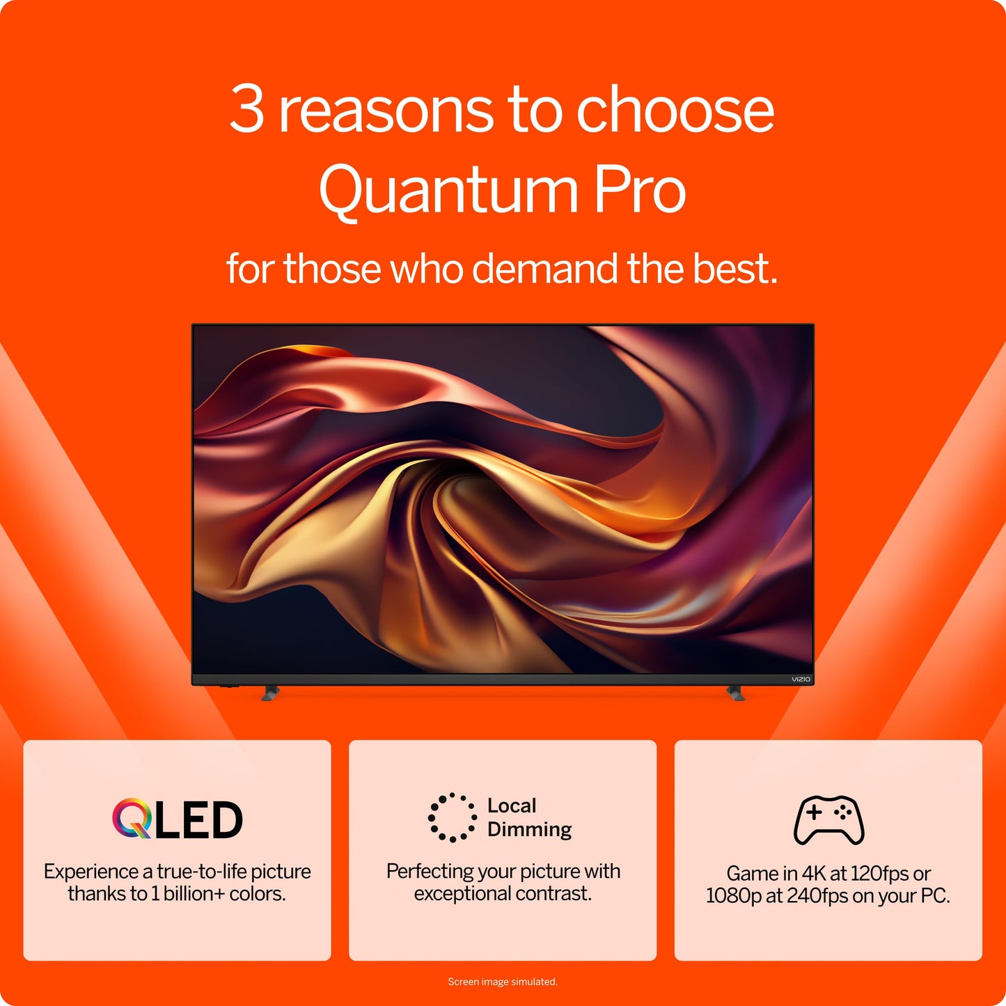 VIZIO 50-inch Quantum Pro 4K 120Hz QLED HDR10+ Smart TV with Dolby Vision, Active Full Array, 240Hz @ 1080p PC Gaming, WiFi 6E, Apple AirPlay, Chromecast Built-in, M50QXM-K01, 2023 Model