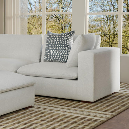 SIMPLIHOME Jasmine Right-Arm Sofa Module in Performance Fabric, Cloud Grey, 44-inches Wide, Handcrafted Contemporary-Style Right-Arm Accent Chair for Living Room