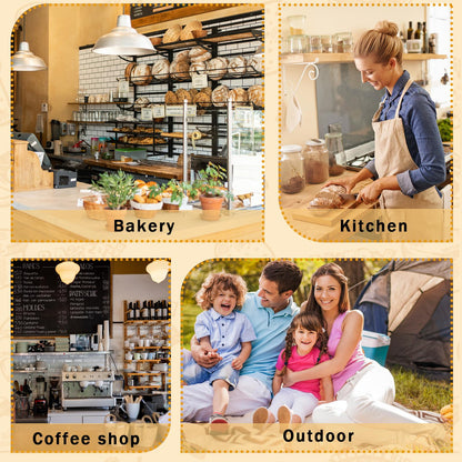 2-Pack Reusable Beeswax Bread Bags for Sourdough & Homemade Bread，Cotton Waxed Bags Keeps Fresh Longer(Ivory Loaf)