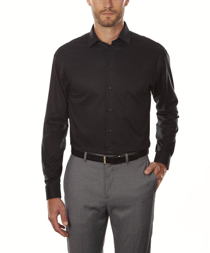 Unlisted by Kenneth Cole mens Regular Fit Solid Dress Shirt, Black, 15 -15.5 Neck 32 -33 Sleeve US