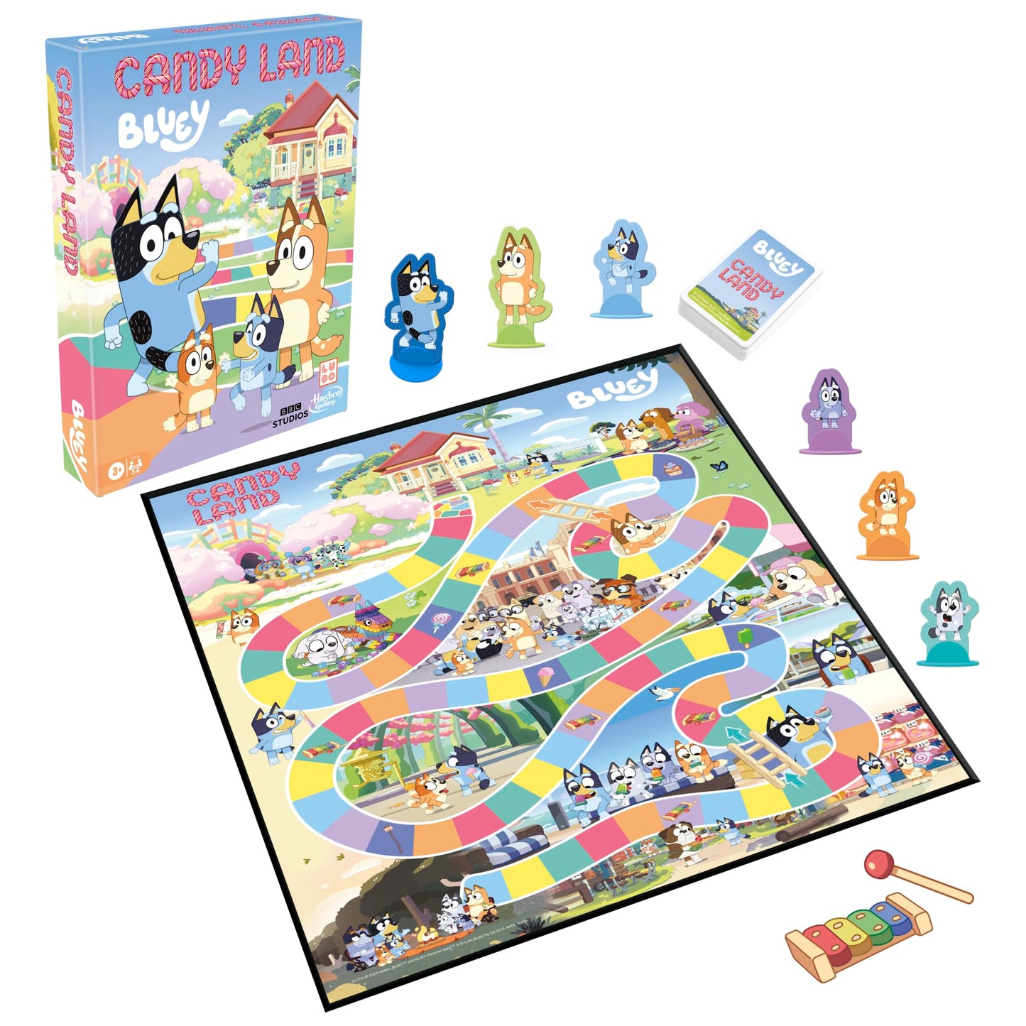 Hasbro Gaming Candy Land Bluey Edition Board Game | Ages 3 and Up | 2-6 Players | Play as Dad, Mum, Bluey, Bingo, Muffin, or Socks | Preschool Games | Kids Gifts (Amazon Exclusive)