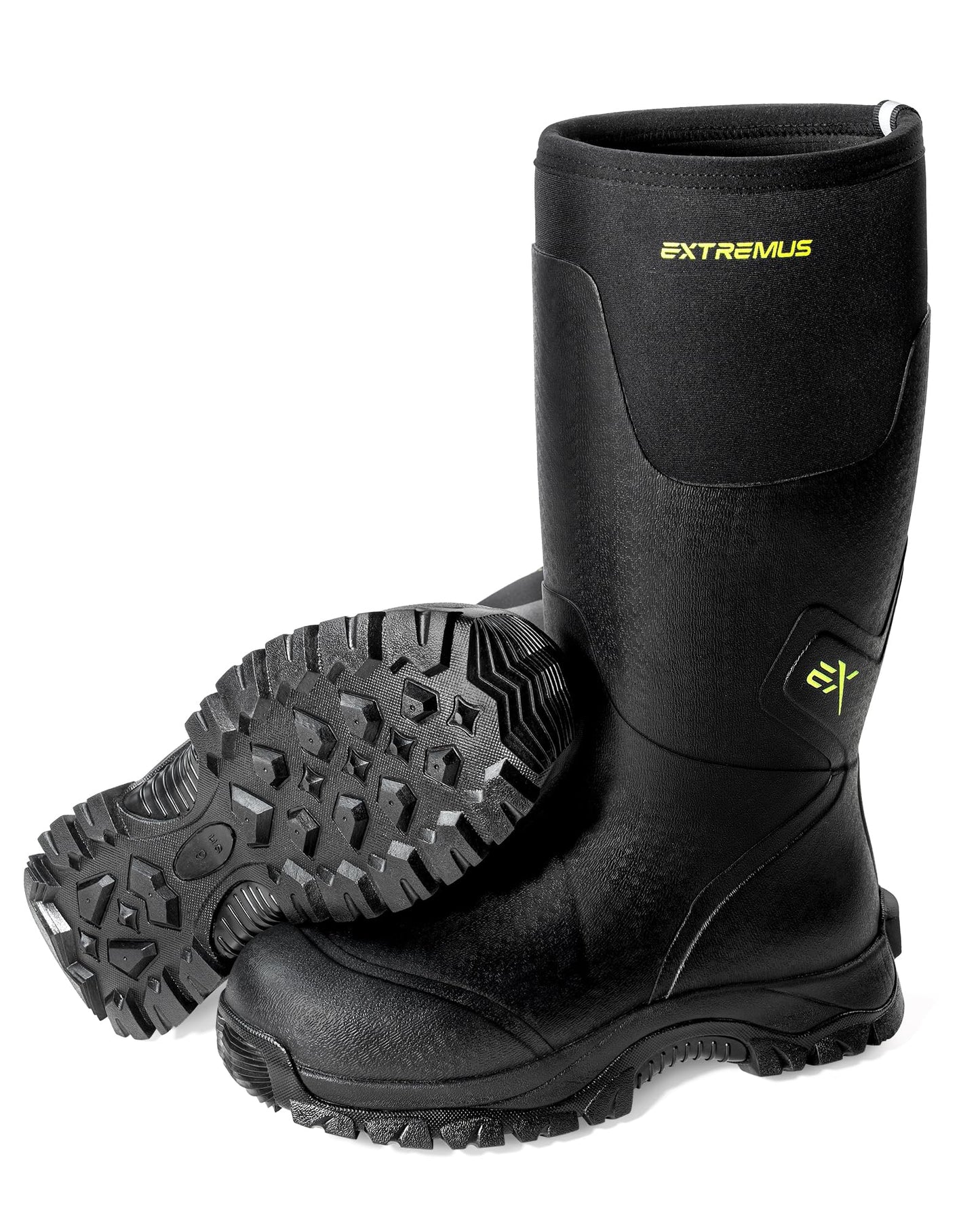 Extremus MudRidge Hunting Boots by KastKing, Men’s Waterproof Insulated Rubber Boots with 6mm Neoprene, All-terrain Anti-slip Sole, Warm Cold Weather Hunting, Fishing, Hiking & Farm Boots