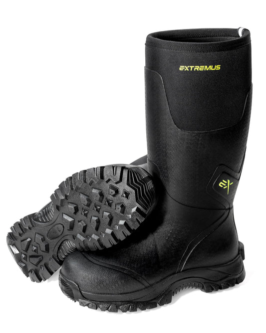 Extremus MudRidge Hunting Boots by KastKing, Men’s Waterproof Insulated Rubber Boots with 6mm Neoprene, All-terrain Anti-slip Sole, Warm Cold Weather Hunting, Fishing, Hiking & Farm Boots