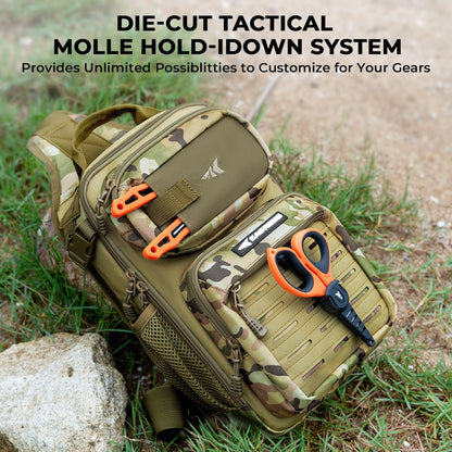 KastKing BlowBak Tactical Sling Tackle Bag-Lightweight Fishing Backpack Storge Fishing Gear and Equipment,Gift for Men