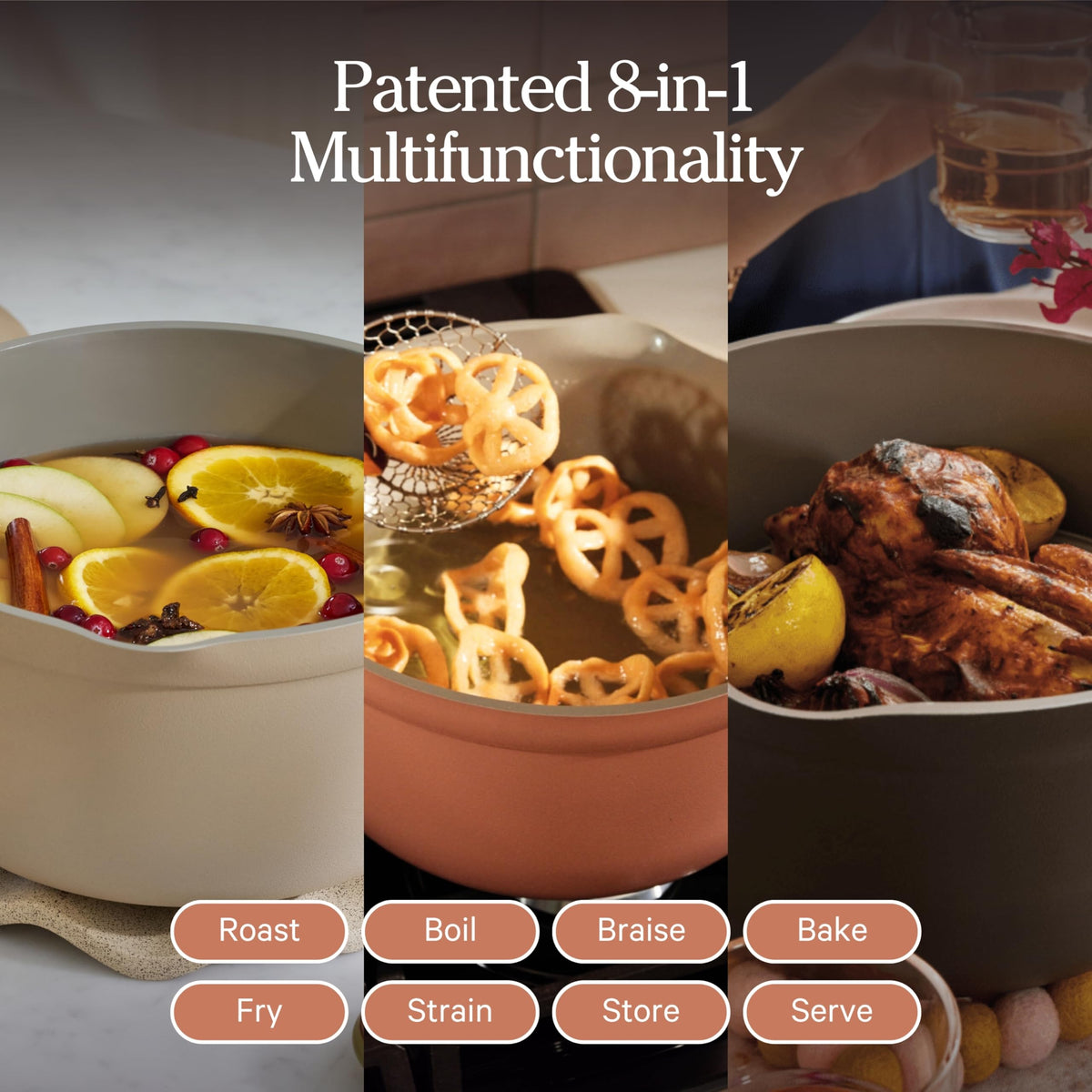 Our Place Perfect Pot, 6.5 Qt Nonstick Ceramic Pot & Dutch Oven with Lid
