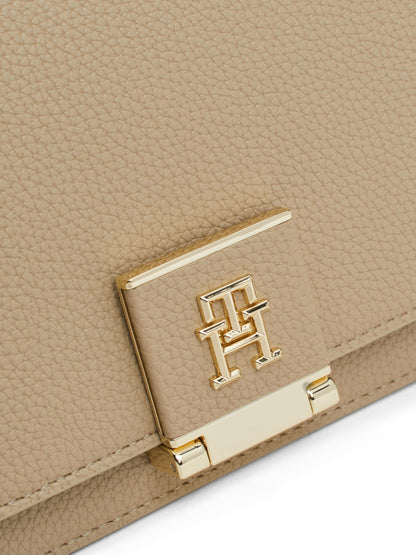 Tommy Hilfiger Women's Leather Shoulder Bag with Removable Crossbody Strap