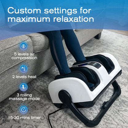 TISSCARE Foot Massager with Heat: Shiatsu Foot Massager for Plantar Fasciitis,Neuropathy, Circulation and Pain Relief for Foot Calf Gifts for Women and Men