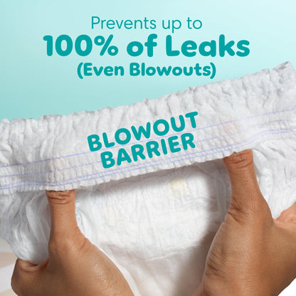 Pampers Diapers - Swaddlers 360° - Size 4, 132 Count, up to 100% Leakproof Comfy Dry Fit, Designed for Easy Changes, Pull On Baby Diaper (Packaging May Vary)