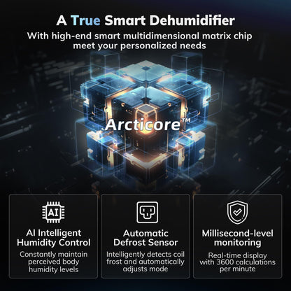 4500 Sq.Ft Most Efficient Energy Star 2025 Dehumidifier,AEOCKY Max 80 Pint/D(Standard 56Pint/D) Smart Compressor Dehumidifier with Drain Hose, Intelligent Humidistat,for Basement,Bedroom,Home,Bathroom