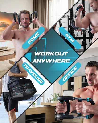 2025 Pro Twister Arm Trainer, 40-100lb Adjustable Power Twister Bar, Chest Shoulder Arm Workout Equipment, Portable Detachable Upper Body Fitness Machine for Home & Gym
