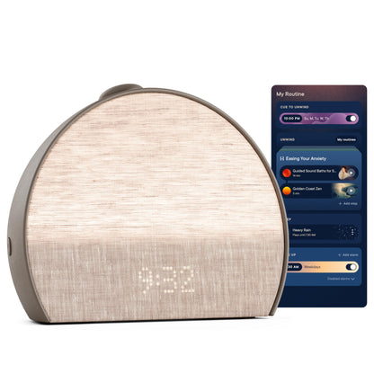 Hatch Restore 3 Sunrise Alarm Clock, Sound Machine, Smart Light (Cocoa) - White Noise, Screen-Free Sleep Routine