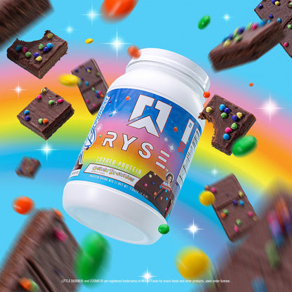 RYSE Loaded Protein Powder - Little Debbie Cosmic Brownie - 25g Whey Protein Isolate & Concentrate with Prebiotic Fiber & MCTs - Low Carb, Low Sugar, Digestive-Friendly - 54 Servings / 4 lb Tub