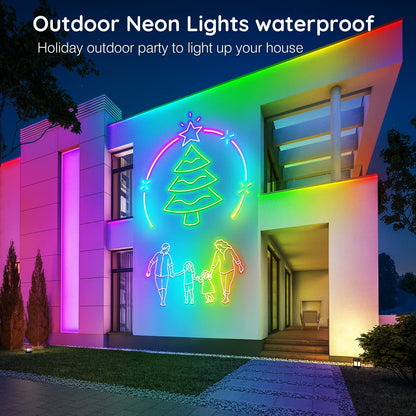 AILBTON 16.4Ft Neon Rope Lights,Flexible Led Rope Lights Control with App/Remote,Multiple Modes Rope Lights,IP65 Outdoor RGB Led Neons Lights,Music Sync Gaming Led Neon Light Strip for Bedroom Decor